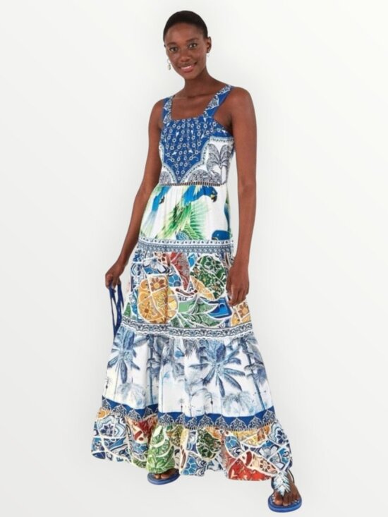 FARM Rio Dresses & Skirts - FARM Rio Valeria Tiered Maxi Dress